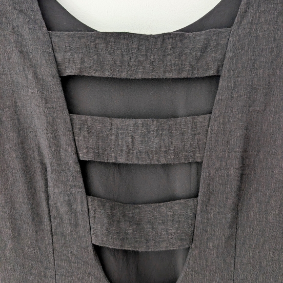 Birds Of North America "Grenadier"Sleeveless Little Black Dress Cutout Back Sz 4 - Picture 6 of 11